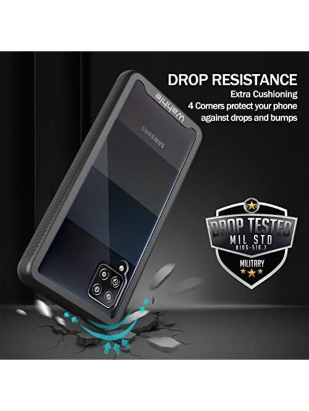 Shockproof Slim Fit Case with Built-in Screen Protector for Samsung Galaxy A42